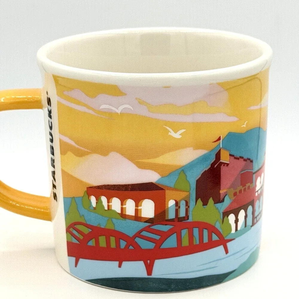 Starbucks You Are Here Tamsui Taiwan Mug 14oz Bone China Yellow Retired City Cup - Picture 4 of 8